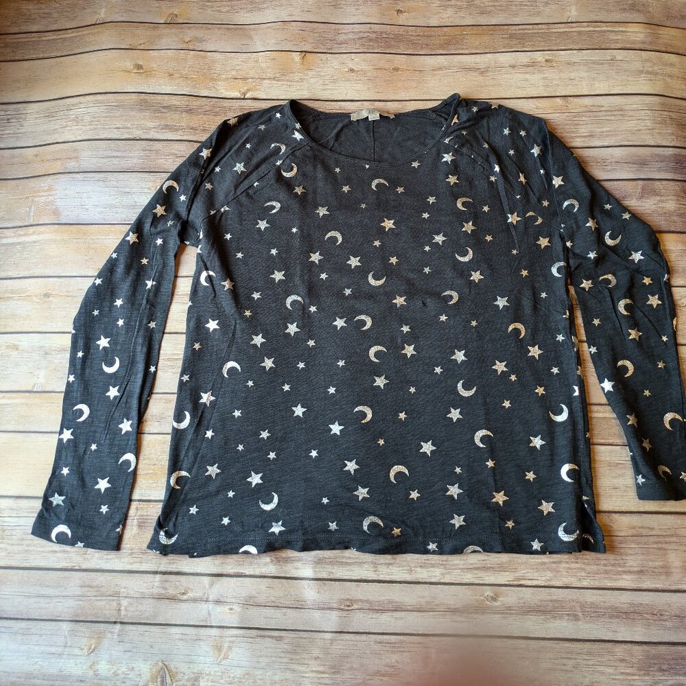 Loft Long Sleeve Top Gray Medium